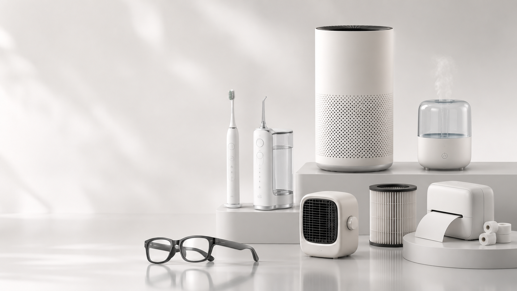 A refined HEATDAZ product gallery with air care, oral care, office and wellness essentials
